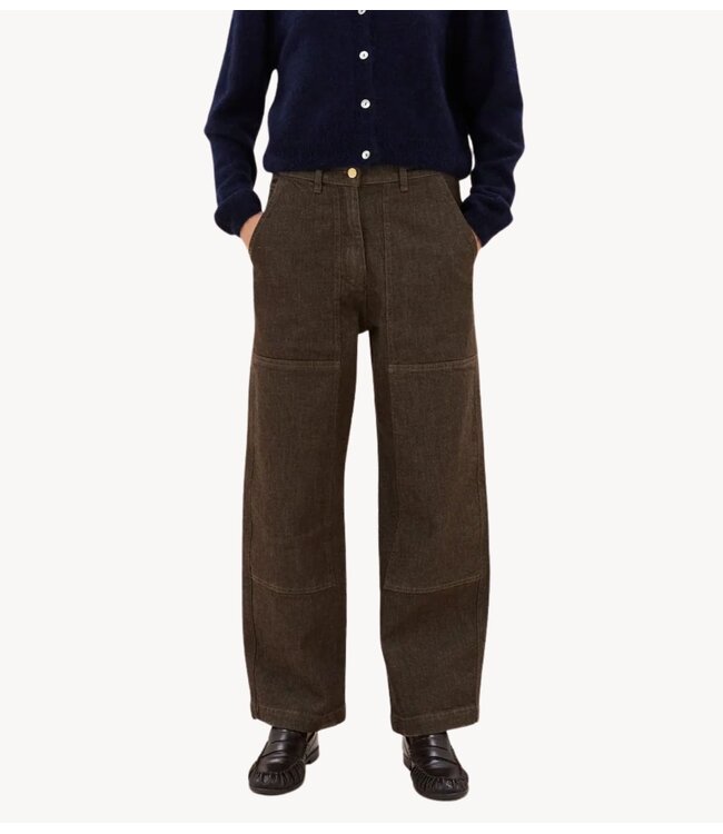 BY-BAR Broek jenna worker jeans dark brown