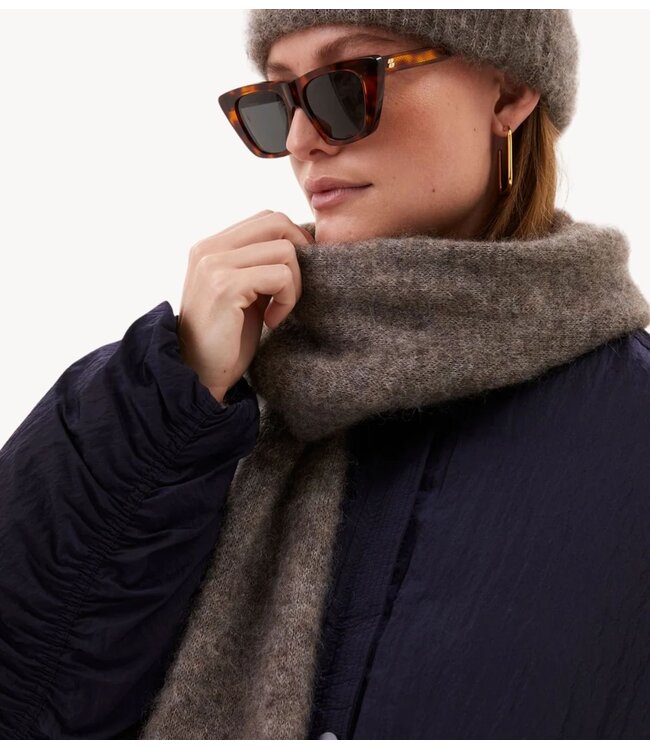 BY-BAR Sjaal leah norton scarf dark biscuit