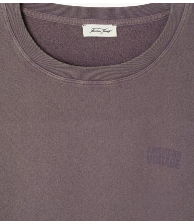 American Vintage Sweater JITBAY col rond CENDRE VINTAGE