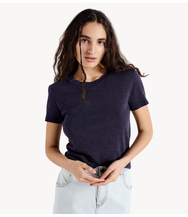 American Vintage T-shirt Sonoma AJUSTE MC COL ROND navy blue