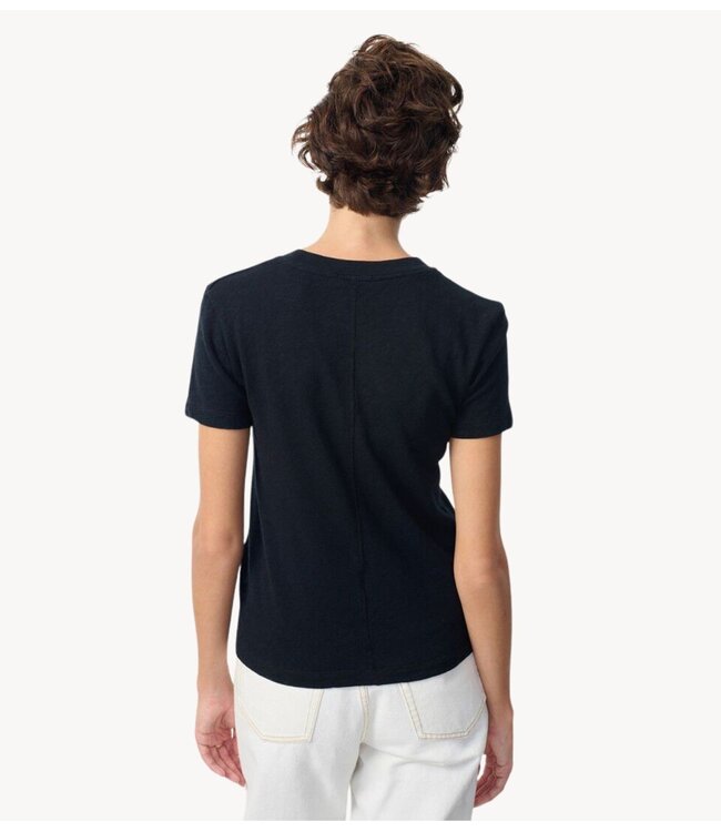 American Vintage T-shirt Sonoma AJUSTE MC COL ROND noir