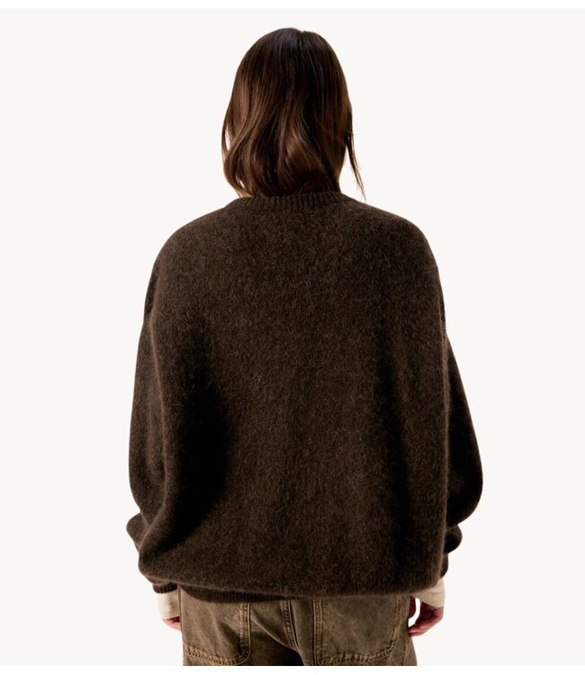 American Vintage Trui VITOW PULL AMPLE COL ROND  CAFE CHINE