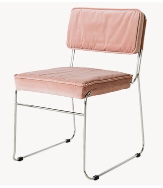 HKLIVING Stoel Endless dining chair: velvet, lychee pink
