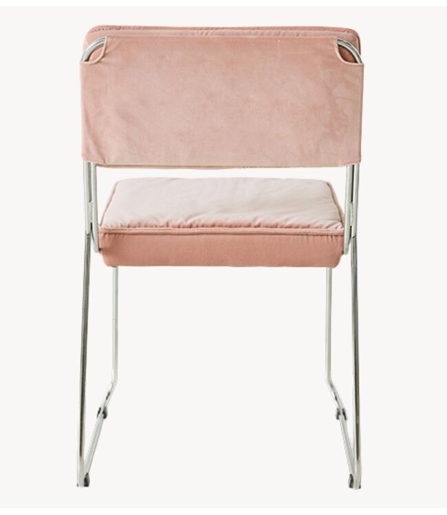 HKLIVING Stoel Endless dining chair: velvet, lychee pink