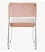 HKLIVING Stoel Endless dining chair: velvet, lychee pink