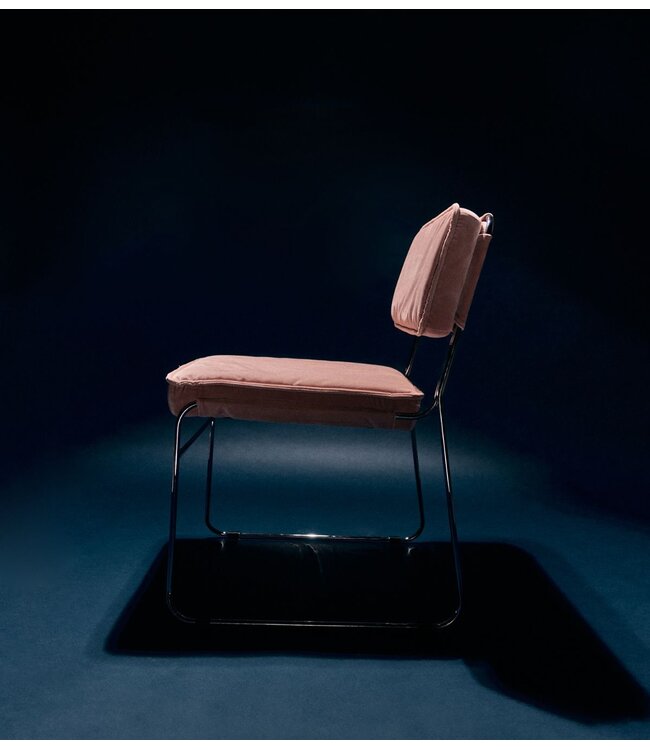 HKLIVING Stoel Endless dining chair: velvet, lychee pink