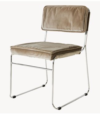 HKLIVING Stoel Endless dining chair: velvet, dirty chai