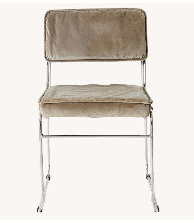 HKLIVING Stoel Endless dining chair: velvet, dirty chai