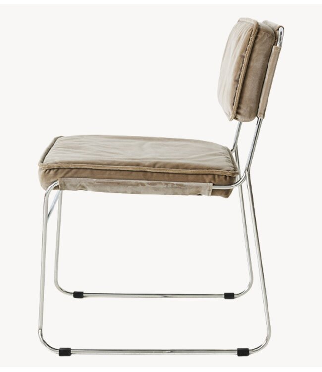 HKLIVING Stoel Endless dining chair: velvet, dirty chai