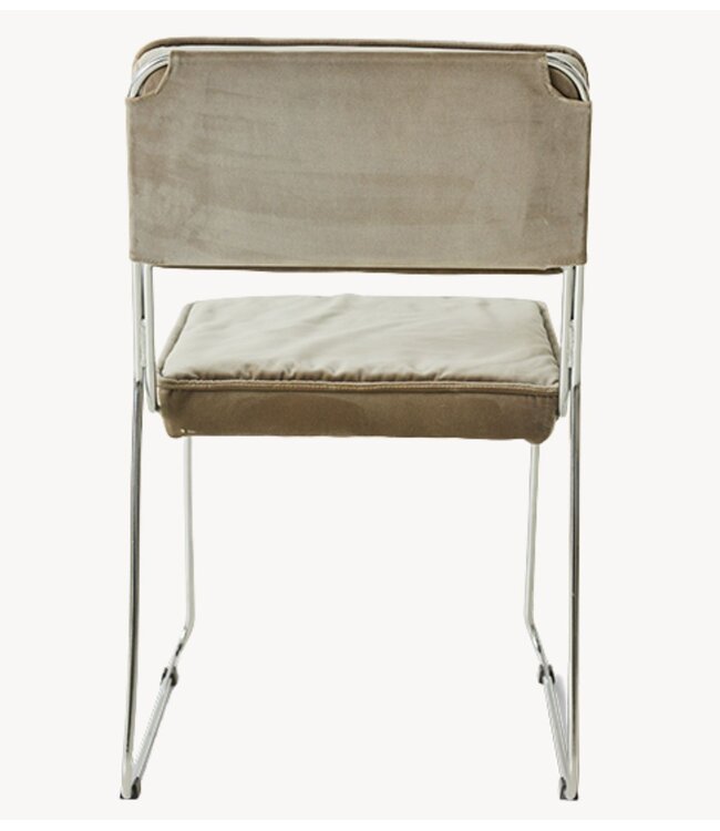 HKLIVING Stoel Endless dining chair: velvet, dirty chai