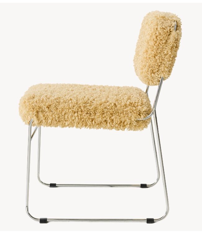 HKLIVING Stoel Endless dining chair: poodle, golden