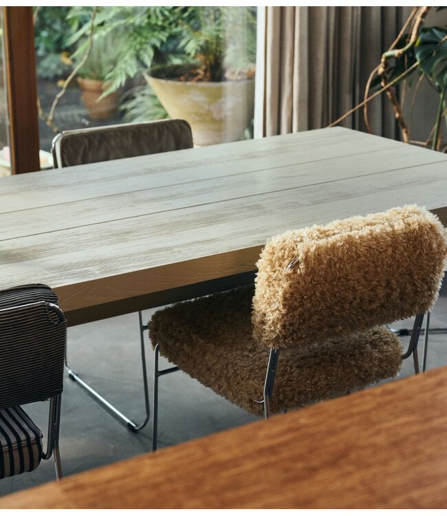 HKLIVING Stoel Endless dining chair: poodle, golden