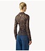 YAS Top YASLACEY LS LACE TOP S. NOOS Chocolate Brown