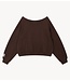 Alix The Label Trui ladies knitted badwing sweater warm brown