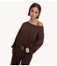 Alix The Label Trui ladies knitted badwing sweater warm brown