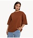 Alix The Label Top ladies knitted alix t-shirt cognac