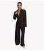 Alix The Label Blazer ladies woven fitted blazer deep brown