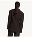 Alix The Label Blazer ladies woven fitted blazer deep brown