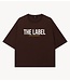 Alix The Label T-shirt ladies knitted the label oversized t-shirt warm brown