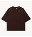 Alix The Label T-shirt ladies knitted the label oversized t-shirt warm brown