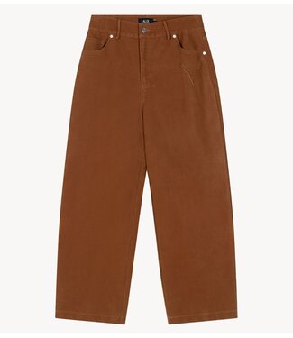 Alix The Label Broek ladies woven faux suede pants cognac