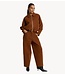 Alix The Label Broek ladies woven faux suede pants cognac