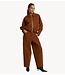 Alix The Label Jas ladies woven faux suede ballon jacket cognac