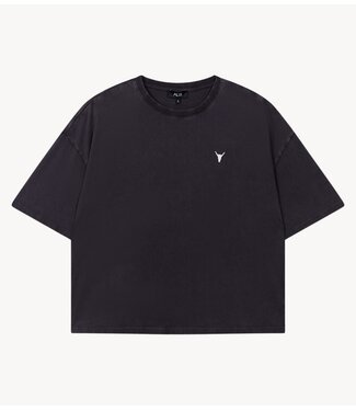 Alix The Label T-shirt ladies knitted tour t-shirt charcoal grey