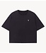 Alix The Label T-shirt ladies knitted tour t-shirt charcoal grey