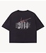 Alix The Label T-shirt ladies knitted tour t-shirt charcoal grey