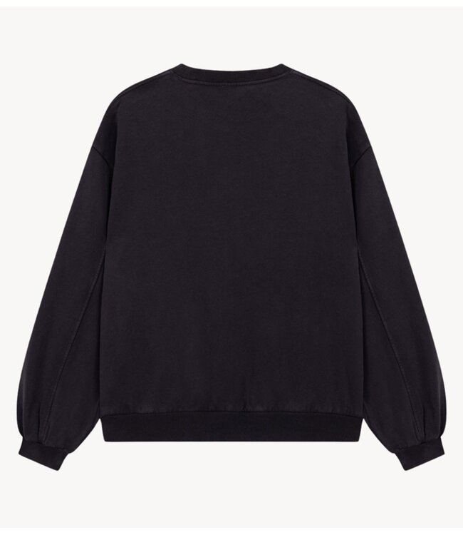 Alix The Label Trui ladies knitted eagle sweater charcoal grey