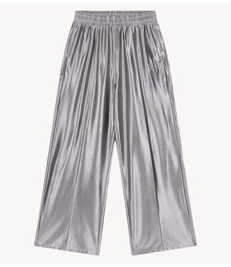Alix The Label Broek ladies woven shiny training pants silver