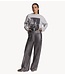 Alix The Label Broek ladies woven shiny training pants silver