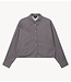 Alix The Label Blouse ladies woven stripe mix blouse antracite