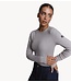 Alix The Label Shirt ladies knitted rib longsleeve t-shirt soft grey melange