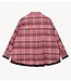 Alix The Label Blouse ladies woven check blouse bright coral
