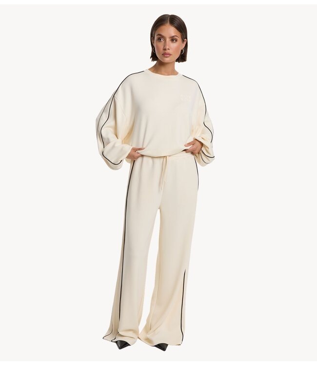 Alix The Label Broek ladies knitted piping pants