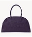 Alix The Label Tas ladies woven faux leather bowling bag aubergine