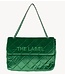 Alix The Label Tas ladies woven big velvet bag mid green