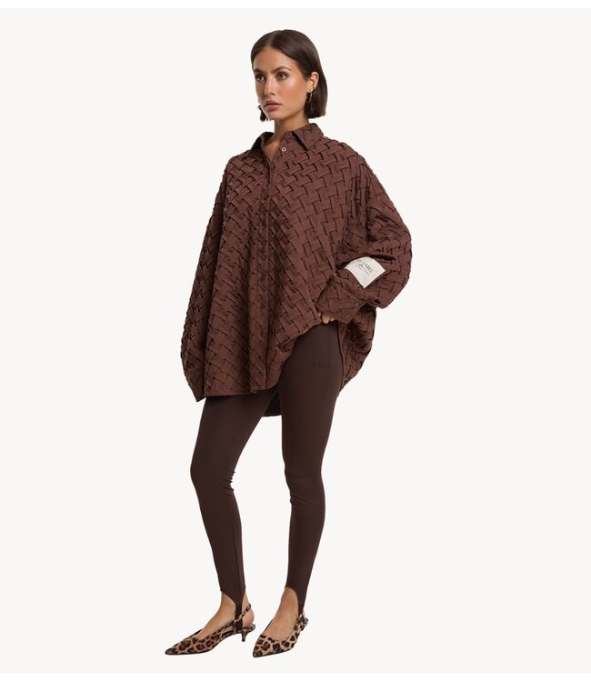 Alix The Label Legging ladies knitted clean legging deep brown
