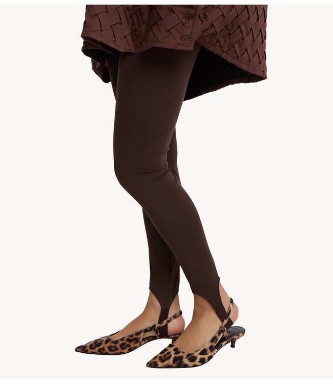 Alix The Label Legging ladies knitted clean legging deep brown