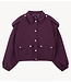 Alix The Label Jas ladies woven pockets jacket aubergine