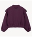 Alix The Label Jas ladies woven pockets jacket aubergine