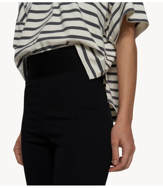 10DAYS Broek flare punto pants black
