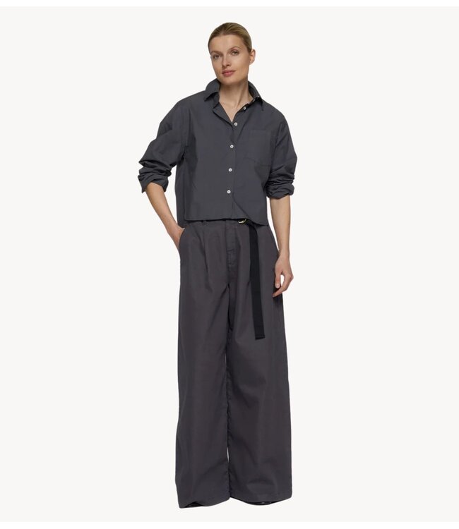 10DAYS Broek wide pants jog twill steel blue