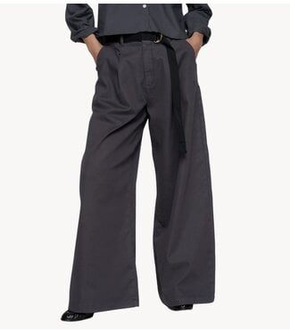 10DAYS Broek wide pants jog twill steel blue