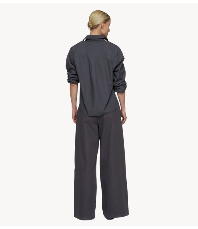 10DAYS Broek wide pants jog twill steel blue