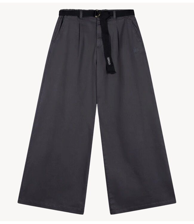 10DAYS Broek wide pants jog twill steel blue