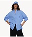 10DAYS Blouse long sleeve shirt check ultramarine