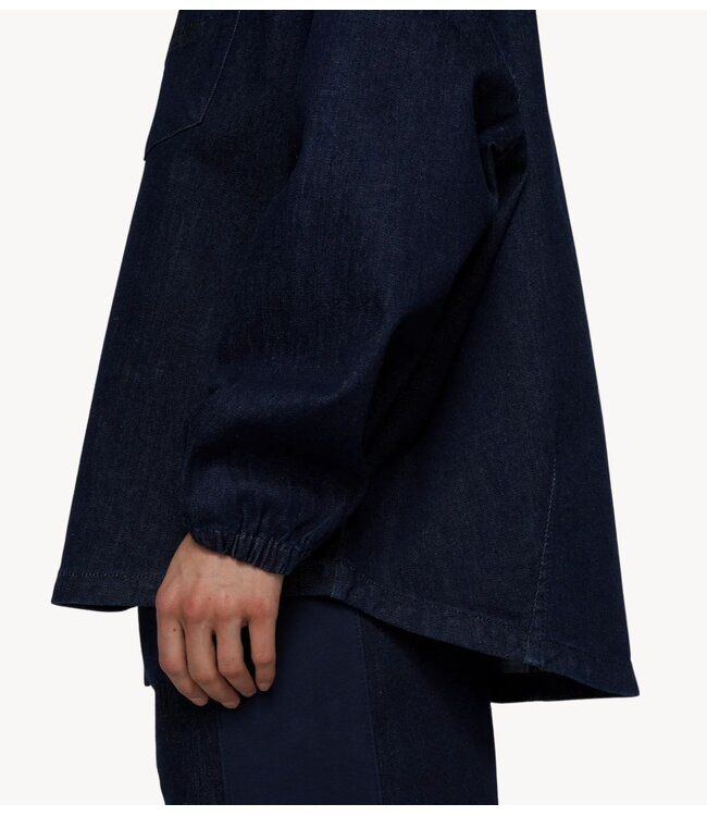 10DAYS Blouse overshirt chambray dark blue